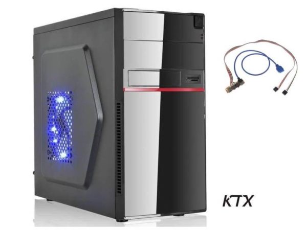 CASE TX-662U3 MATX ALIMENTATORE 550W + PORTA USB 3.0 - NERO / ROSSO